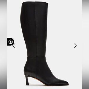 Steve Madden Lucid Black Leather Knee high boots